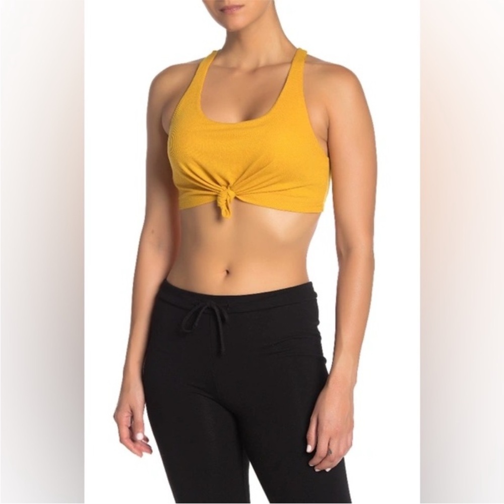 Alo Yoga knot tie sports bra Tuscan sun M rare, sold out!